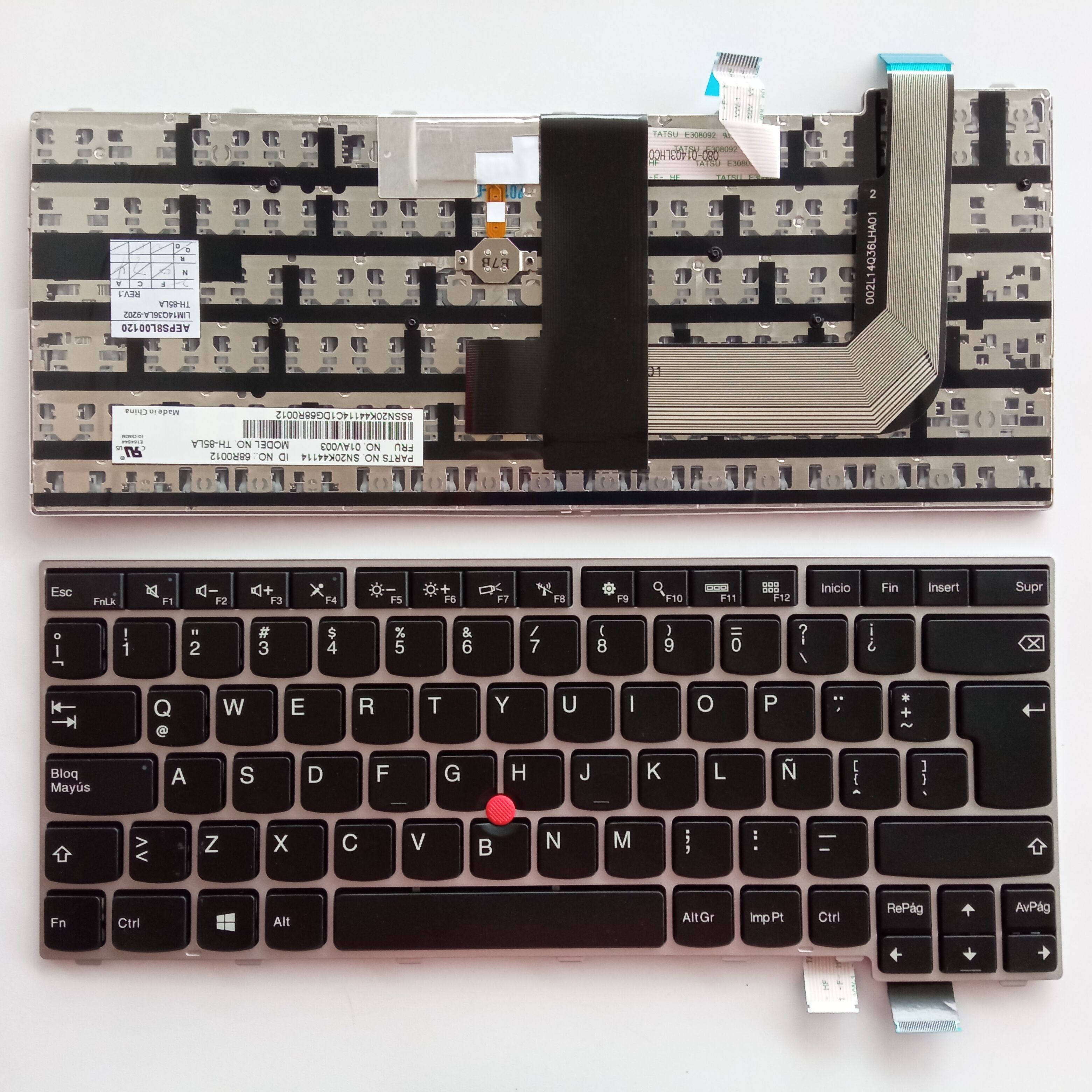 Picture of New Replacement Laptop Keyboard For IBM T460S/S2 SILVER FRAME BLACK With Point LA Layout